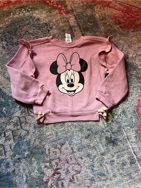 Disney Pink Minnie Mouse Sweatshirt with Bow Details